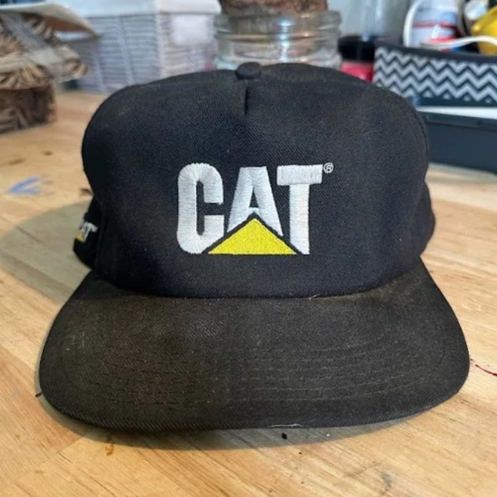 CAT Caterpillar Baseball Hat Vintage